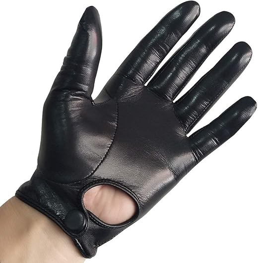 mens unlined soft leather driving gloves police touchscreen thin ...